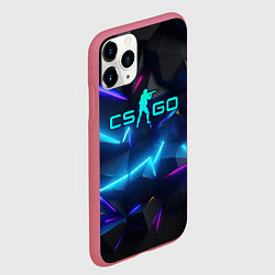 Чехол iPhone 11 Pro матовый CS GO neon style, цвет: 3D-малиновый — фото 2