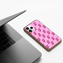 Чехол iPhone 11 Pro матовый B is for Barbie, цвет: 3D-коричневый — фото 2