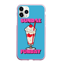 Чехол iPhone 11 Pro матовый Мороженое - Фаст фуд, цвет: 3D-розовый