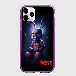 Чехол iPhone 11 Pro матовый Бонни Фнаф, цвет: 3D-фиолетовый