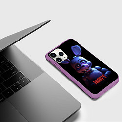 Чехол iPhone 11 Pro матовый Злой Бонни, цвет: 3D-фиолетовый — фото 2