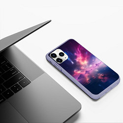 Чехол iPhone 11 Pro матовый Space and islands, цвет: 3D-светло-сиреневый — фото 2