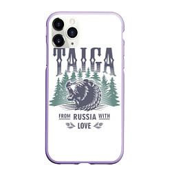 Чехол iPhone 11 Pro матовый Тайга - из России с любовью