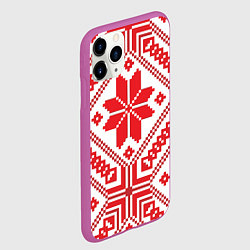 Чехол iPhone 11 Pro матовый Национальный, цвет: 3D-фиолетовый — фото 2