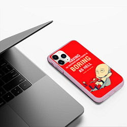 Чехол iPhone 11 Pro матовый Saitama kid, цвет: 3D-розовый — фото 2