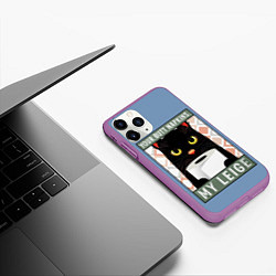Чехол iPhone 11 Pro матовый Твои салфетки, мой сеньор, цвет: 3D-фиолетовый — фото 2