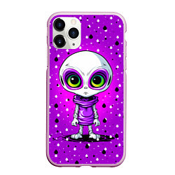 Чехол iPhone 11 Pro матовый Alien - purple color, цвет: 3D-розовый