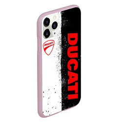 Чехол iPhone 11 Pro матовый Ducati - двоичный, цвет: 3D-розовый — фото 2