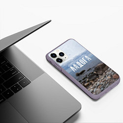 Чехол iPhone 11 Pro матовый Ладожское озеро, цвет: 3D-серый — фото 2