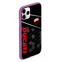 Чехол iPhone 11 Pro матовый Ducati - технологическая броня, цвет: 3D-фиолетовый — фото 2