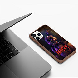 Чехол iPhone 11 Pro матовый Five Nights at Freddys Bonnie, цвет: 3D-коричневый — фото 2