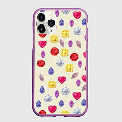 Чехол iPhone 11 Pro матовый Минералы и кристаллы, цвет: 3D-фиолетовый