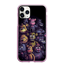 Чехол iPhone 11 Pro матовый Five Nights at Freddys art, цвет: 3D-розовый