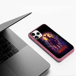 Чехол iPhone 11 Pro матовый Five Nights at Freddys horror, цвет: 3D-малиновый — фото 2