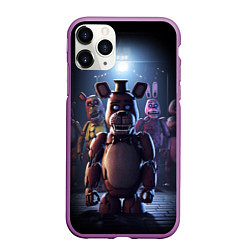 Чехол iPhone 11 Pro матовый Five Nights at Freddy, цвет: 3D-фиолетовый