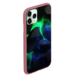 Чехол iPhone 11 Pro матовый Неоновая лава из плит, цвет: 3D-малиновый — фото 2