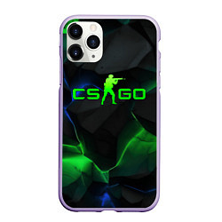 Чехол iPhone 11 Pro матовый CS GO dark green, цвет: 3D-светло-сиреневый