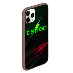 Чехол iPhone 11 Pro матовый CSGO green logo, цвет: 3D-коричневый — фото 2