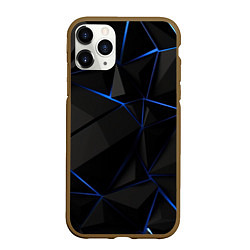 Чехол iPhone 11 Pro матовый Black blue style