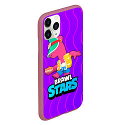 Чехол iPhone 11 Pro матовый Doug Brawl Stars, цвет: 3D-малиновый — фото 2