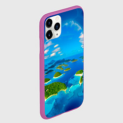 Чехол iPhone 11 Pro матовый Другой волшебный мир за ледяной стеной, цвет: 3D-фиолетовый — фото 2