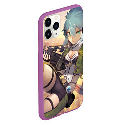 Чехол iPhone 11 Pro матовый Sword Art Online Сино Асада, цвет: 3D-фиолетовый — фото 2