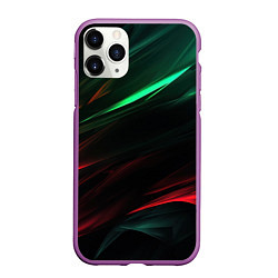 Чехол iPhone 11 Pro матовый Dark red and green, цвет: 3D-фиолетовый