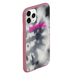 Чехол iPhone 11 Pro матовый Тай дай baby metall, цвет: 3D-малиновый — фото 2