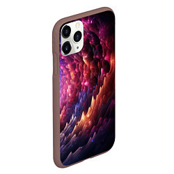 Чехол iPhone 11 Pro матовый Звездная космическая спираль, цвет: 3D-коричневый — фото 2