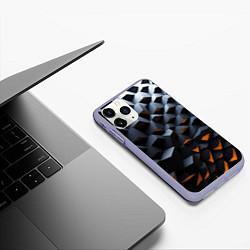 Чехол iPhone 11 Pro матовый Объемные углы, цвет: 3D-светло-сиреневый — фото 2