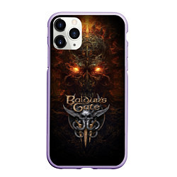 Чехол iPhone 11 Pro матовый Baldurs Gate 3 logo, цвет: 3D-светло-сиреневый