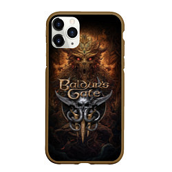 Чехол iPhone 11 Pro матовый Baldurs Gate 3 demon, цвет: 3D-коричневый