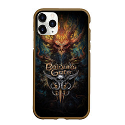 Чехол iPhone 11 Pro матовый Baldurs Gate 3 demon, цвет: 3D-коричневый