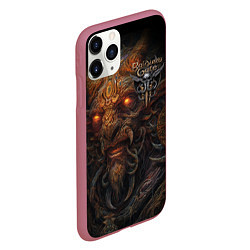 Чехол iPhone 11 Pro матовый Baldurs Gate 3 logo demon, цвет: 3D-малиновый — фото 2