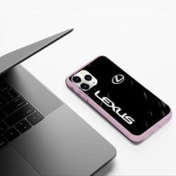 Чехол iPhone 11 Pro матовый Lexus - minimalism, цвет: 3D-розовый — фото 2