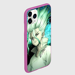 Чехол iPhone 11 Pro матовый Доктор Стоун Сэнку Исигами, цвет: 3D-фиолетовый — фото 2