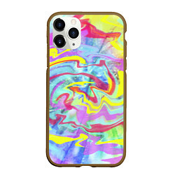 Чехол iPhone 11 Pro матовый Flash of colors, цвет: 3D-коричневый