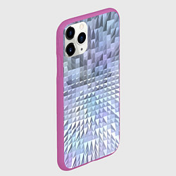 Чехол iPhone 11 Pro матовый Серые и голубые пирамиды, цвет: 3D-фиолетовый — фото 2