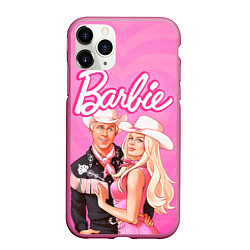 Чехол iPhone 11 Pro матовый Барби и Кен Фильм, цвет: 3D-малиновый