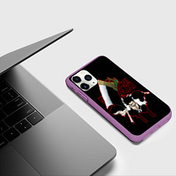 Чехол iPhone 11 Pro матовый Кенпачи Зараки - Блич, цвет: 3D-фиолетовый — фото 2