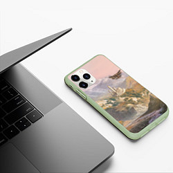 Чехол iPhone 11 Pro матовый Baldurs Gate 3 Castle, цвет: 3D-салатовый — фото 2