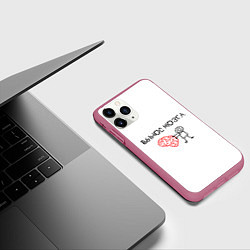 Чехол iPhone 11 Pro матовый Вынос мозга родителям, цвет: 3D-малиновый — фото 2