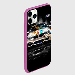 Чехол iPhone 11 Pro матовый BMW Креативный тюнинг, цвет: 3D-фиолетовый — фото 2