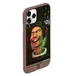 Чехол iPhone 11 Pro матовый Skibidi Toilet Dj, цвет: 3D-коричневый — фото 2