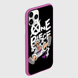 Чехол iPhone 11 Pro матовый One piece - gear 5 luffy, цвет: 3D-фиолетовый — фото 2
