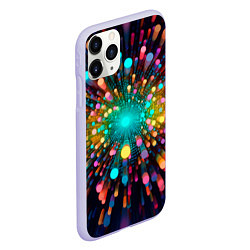 Чехол iPhone 11 Pro матовый Палочная абстракция, цвет: 3D-светло-сиреневый — фото 2