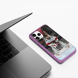 Чехол iPhone 11 Pro матовый Sergey Bobrovsky - Florida panthers - hockey, цвет: 3D-фиолетовый — фото 2