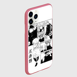 Чехол iPhone 11 Pro матовый Разный Годжо - Магическая битва, цвет: 3D-малиновый — фото 2