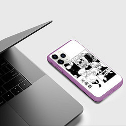 Чехол iPhone 11 Pro матовый Разный Годжо - Магическая битва, цвет: 3D-фиолетовый — фото 2