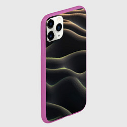 Чехол iPhone 11 Pro матовый Объемная темная текстура, цвет: 3D-фиолетовый — фото 2